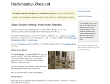 Tablet Screenshot of hackmeetup.ollehost.dk